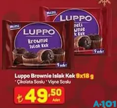 LUPPO BROWNİE ISLAK KEK 9X18 G fiyat ve kampanya bilgisi